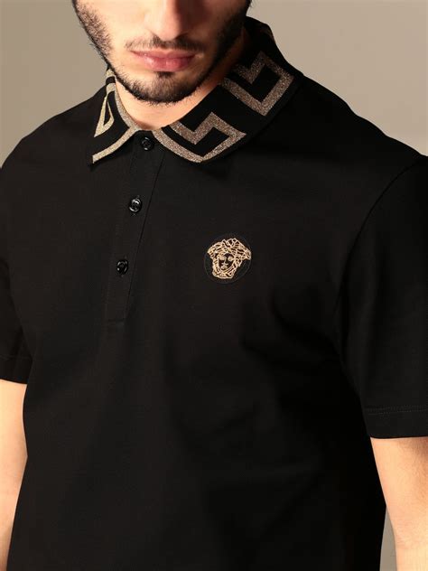 versace collection black polo|authentic Versace shirt.